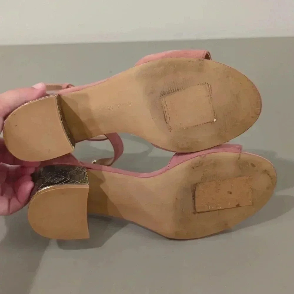 Pink Block Heel Sandals size 7.5 - Picture 8 of 9
